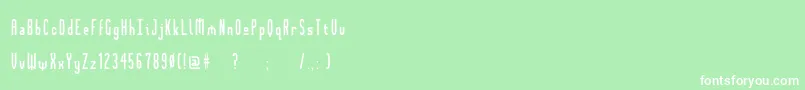 Gothik108 Font – White Fonts on Green Background