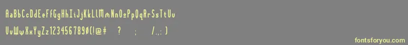 Gothik108 Font – Yellow Fonts on Gray Background