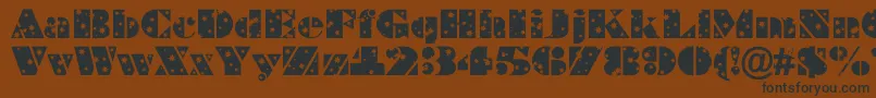 BraggastarsRegular Font – Black Fonts on Brown Background