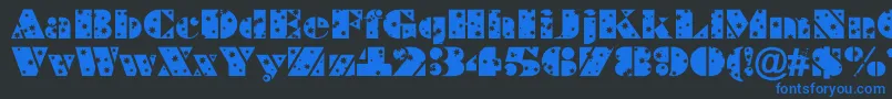 BraggastarsRegular Font – Blue Fonts on Black Background