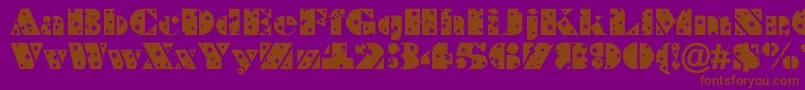 BraggastarsRegular Font – Brown Fonts on Purple Background