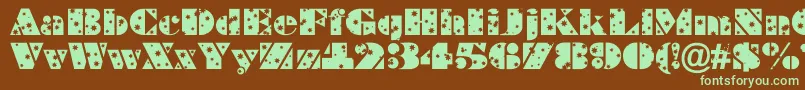 BraggastarsRegular Font – Green Fonts on Brown Background