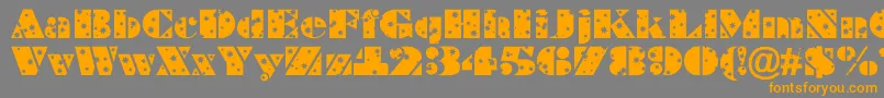 BraggastarsRegular Font – Orange Fonts on Gray Background