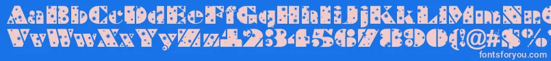 BraggastarsRegular Font – Pink Fonts on Blue Background