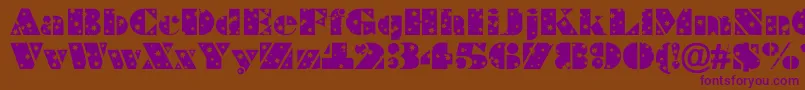 BraggastarsRegular Font – Purple Fonts on Brown Background
