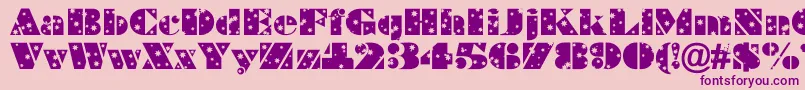 BraggastarsRegular Font – Purple Fonts on Pink Background