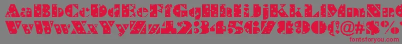 BraggastarsRegular Font – Red Fonts on Gray Background