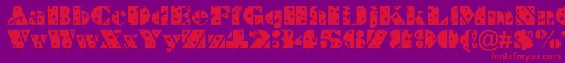 BraggastarsRegular Font – Red Fonts on Purple Background