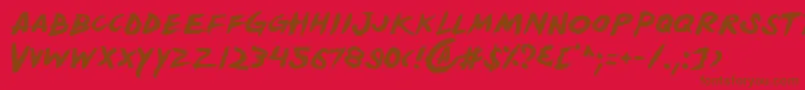 Yellow Font – Brown Fonts on Red Background