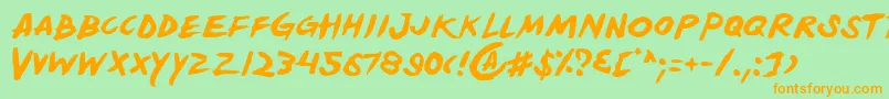 Yellow Font – Orange Fonts on Green Background