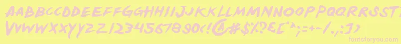 Yellow Font – Pink Fonts on Yellow Background