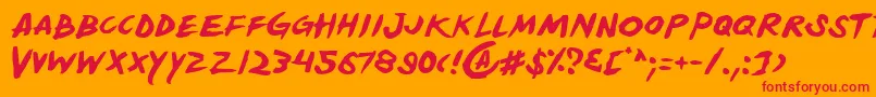 Yellow Font – Red Fonts on Orange Background
