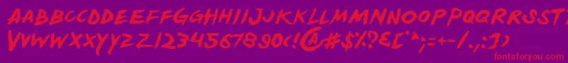 Yellow Font – Red Fonts on Purple Background