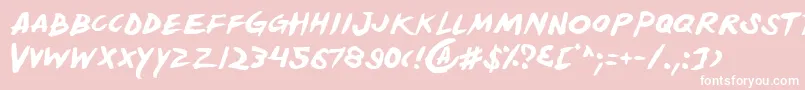 フォントYellow – ピンクの背景に白い文字