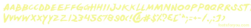 フォントYellow – 白い背景に黄色の文字