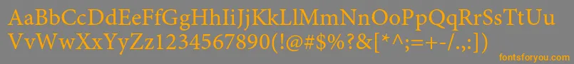 MinionproCapt Font – Orange Fonts on Gray Background