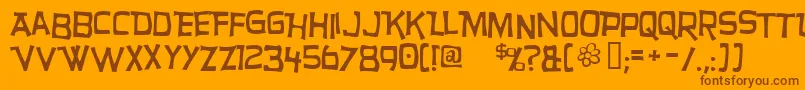 Hurry Font – Brown Fonts on Orange Background