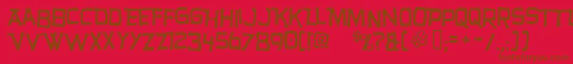 Hurry Font – Brown Fonts on Red Background