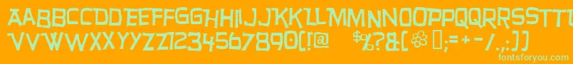 Hurry Font – Green Fonts on Orange Background