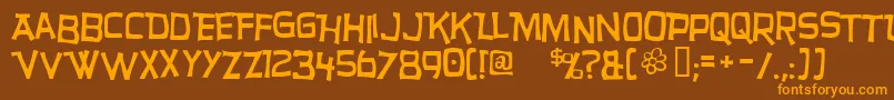 Hurry Font – Orange Fonts on Brown Background