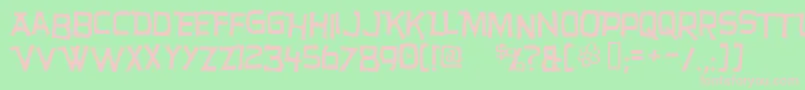 Hurry Font – Pink Fonts on Green Background