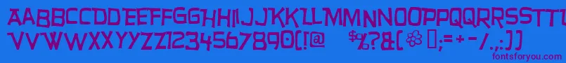 Hurry Font – Purple Fonts on Blue Background