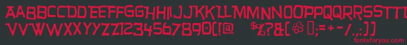 Hurry Font – Red Fonts on Black Background