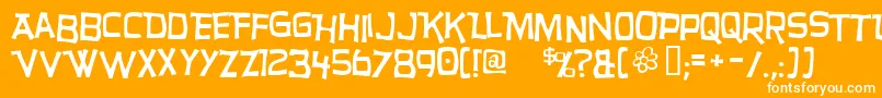 Hurry Font – White Fonts on Orange Background