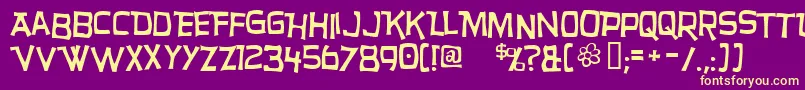 Hurry Font – Yellow Fonts on Purple Background