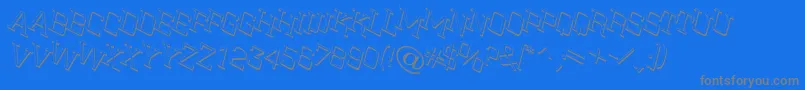 SitNtts-Schriftart – Graue Schriften auf blauem Hintergrund