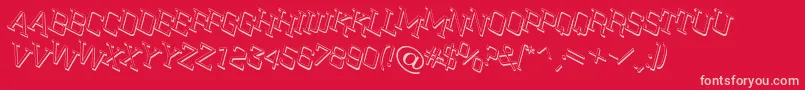 SitNtts Font – Pink Fonts on Red Background