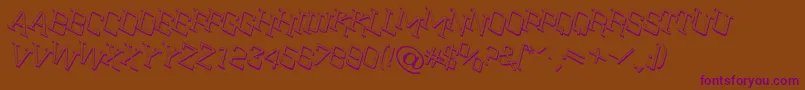 SitNtts Font – Purple Fonts on Brown Background