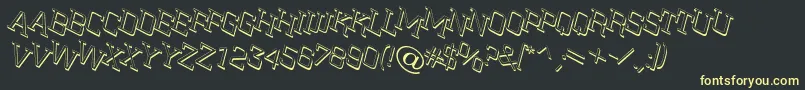 SitNtts Font – Yellow Fonts on Black Background