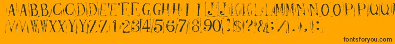 Tickcr Font – Black Fonts on Orange Background
