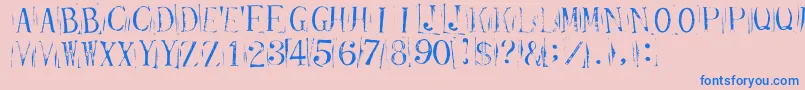 Tickcr Font – Blue Fonts on Pink Background