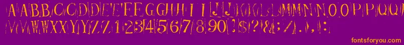 Tickcr Font – Orange Fonts on Purple Background