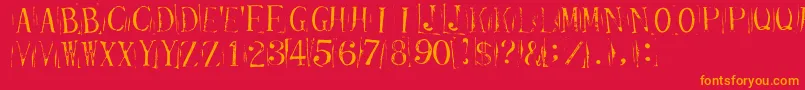 Tickcr Font – Orange Fonts on Red Background