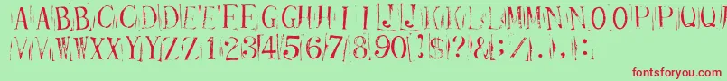 Tickcr Font – Red Fonts on Green Background