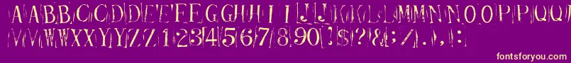 Tickcr Font – Yellow Fonts on Purple Background