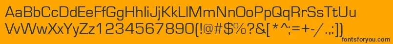 Eurostile Font – Black Fonts on Orange Background