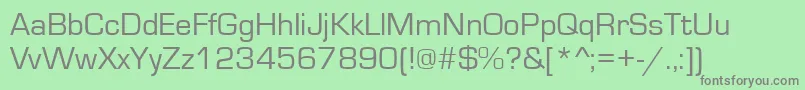 Eurostile Font – Gray Fonts on Green Background