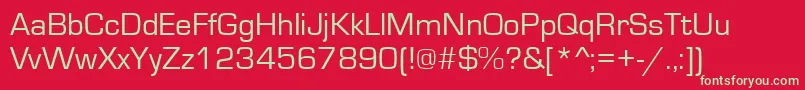 Eurostile Font – Green Fonts on Red Background
