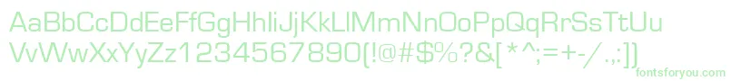Eurostile Font – Green Fonts on White Background