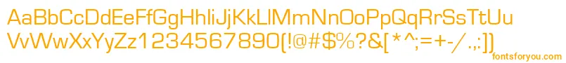 Eurostile Font – Orange Fonts on White Background