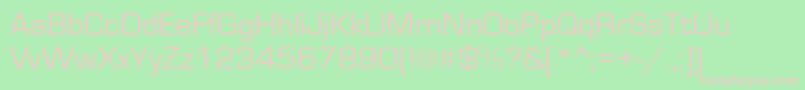 Eurostile Font – Pink Fonts on Green Background