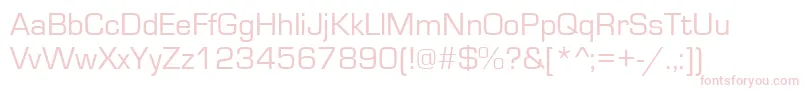 Eurostile Font – Pink Fonts on White Background