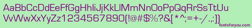 Eurostile Font – Purple Fonts on Green Background
