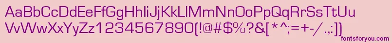 Eurostile Font – Purple Fonts on Pink Background