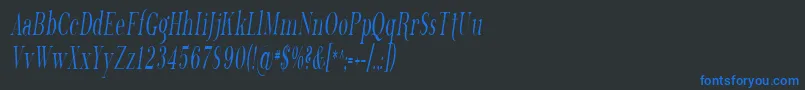 Sfphosphorustrichloride Font – Blue Fonts on Black Background