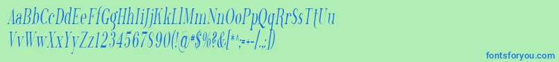 Sfphosphorustrichloride Font – Blue Fonts on Green Background